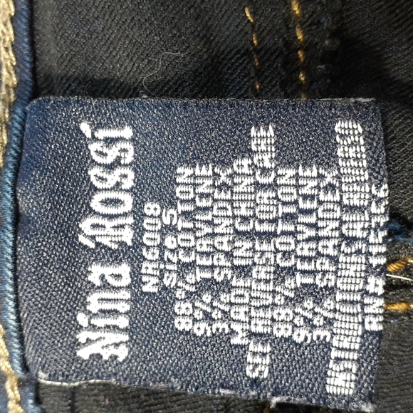 Nina Rossi Jeans Skinny Stretch Blue Jeans Size 5 - Picture 14 of 16